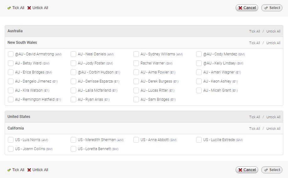 Example Account targeting